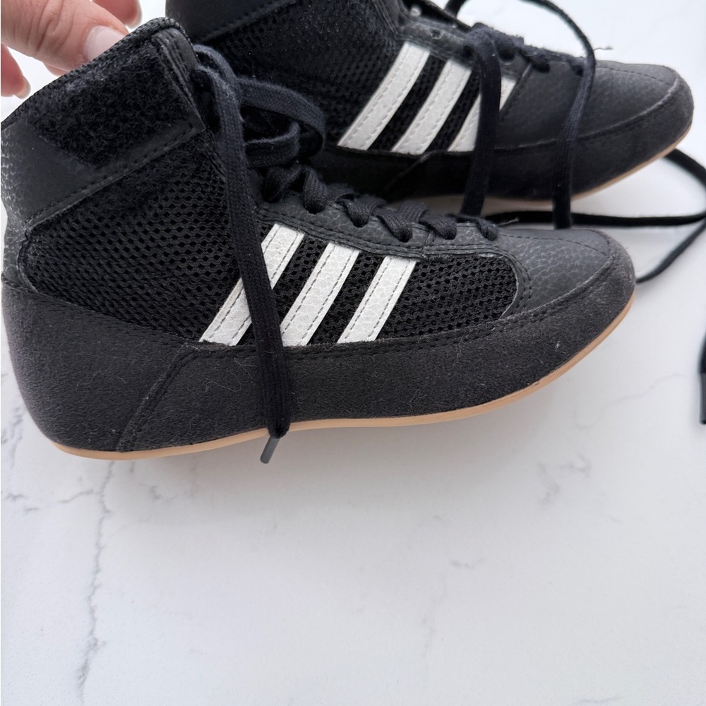 Adidas Kids Wrestling Black and White Sneakers
